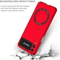 thumbnail image 2 of Phone Case for Samsung Galaxy Z Flip 3,Compatible with MagSafe Dual Layer Military Grade Drop Shockproof Anti-Scratch Works with Wireless Charging Case for Galaxy Z Flip 3 6.7'' CX -Red, 2 of 14