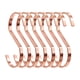 thumbnail image 2 of 10-Pack 4 Inch Rose Gold Chrome Steel Hanging Flat Hooks - S Shaped Hook Heavy-Duty S Hooks, for Ki, 2 of 5