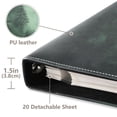 thumbnail image 3 of FORMRS 3 Ring Photo Album 4"x6" Self Adhesive Large Capacity PU Leather Cover, Green Forest, 3 of 8