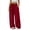Red, variant on LEAVINGSUO Womens Wide Leg Sweatpants Fashion Solid Color Loose Elastic Waist Drawstring Strap Cargo Long Pants Black S