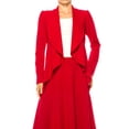 thumbnail image 6 of Women's Solid 2-Piece Set Open Front Blazer and Matching Midi Skirt, 6 of 8