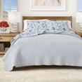 thumbnail image 5 of Floral Quilt Set - Lightweight, Soft, All-Season - 2-Piece Reversible Floral Bedding Set (Twin / Twin XL, English Garden Blue), 5 of 6