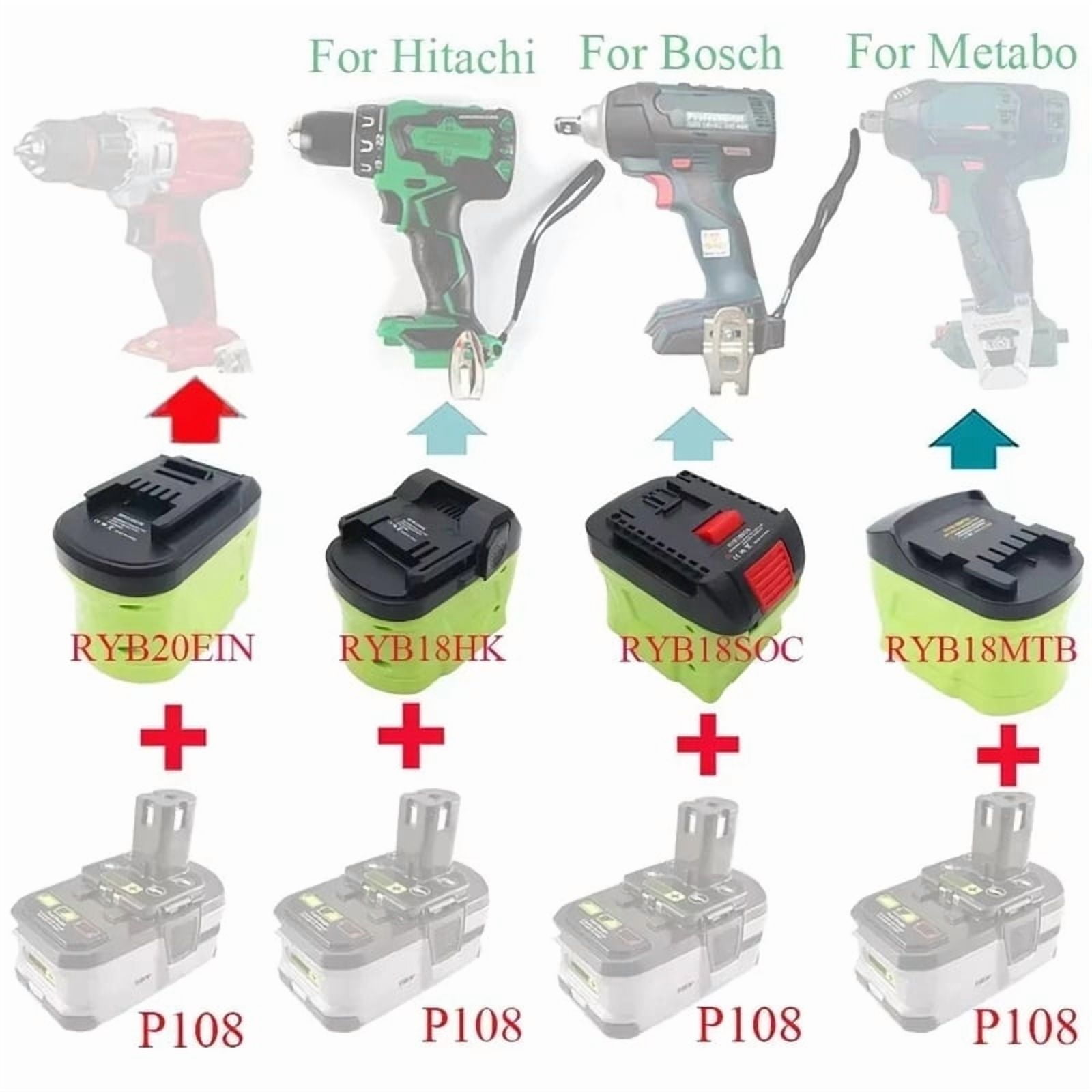 Battery Converter Adapter For Ryo.bi 18V Li-ion Battery Convert to For Bos*ch BAT609 18V Power Tools
