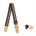 thumbnail image 1 of Correa de Guitarra Correa de Guitarra Ajustable con Soporte para Púas Guitarra Eléctrica Acústica Correa de Bajo Hombrera Ensanchada, 1 of 5