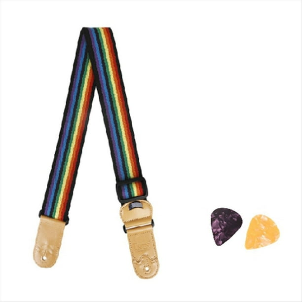 Correa de Guitarra Correa de Guitarra Ajustable con Soporte para Púas Guitarra Eléctrica Acústica Correa de Bajo Hombrera Ensanchada