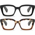 thumbnail image 1 of Reading Glasses for Women Oprah Style Square Reader with Spring Hinge Blue Light Blocking for Ladies, 1 of 7