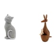 thumbnail image 1 of Estatua de gato, figura de escritorio, escultura de animal, resina, madera, adorno para el hogar, estante, decoración, artesanías, adecuado para sala, 1 of 8