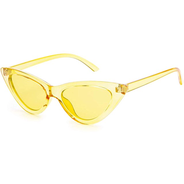 Retro Vintage Narrow Cat Eye Sunglasses,Women Trendy Cateye Sunglasses
