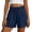Navy, variant on cocolona Womens Summer Casual High Waist Beach Shorts Elastic Waist Straight Wide Leg Vacation Lounge Shorts with Pockets