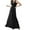 #130-Black Dress, variant on Womens Dress Wrap V Neck Ruched Elegant Wedding Guest Flowy A-Line Maxi Dress Travel Vacation Sleeveless Empire Waist Sundress Black XL