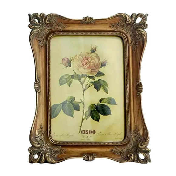 Marco de fotos CISOO Vintage, 13 x 18 cm, resina dorada y bronce