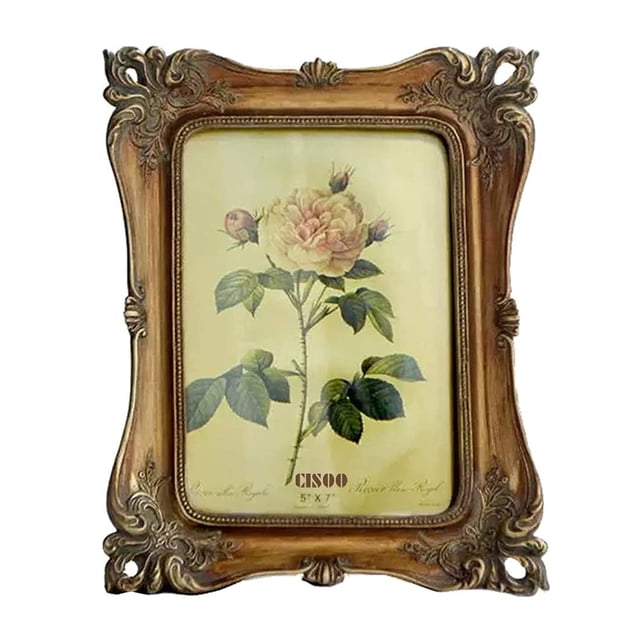 Marco de fotos CISOO Vintage, 13 x 18 cm, resina dorada y bronce
