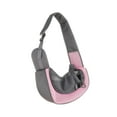 thumbnail image 4 of Bolsa bandolera para transportar mascotas, bolsa de malla transpirable para llevar en , viajes y caminatas Rosa, 4 of 8