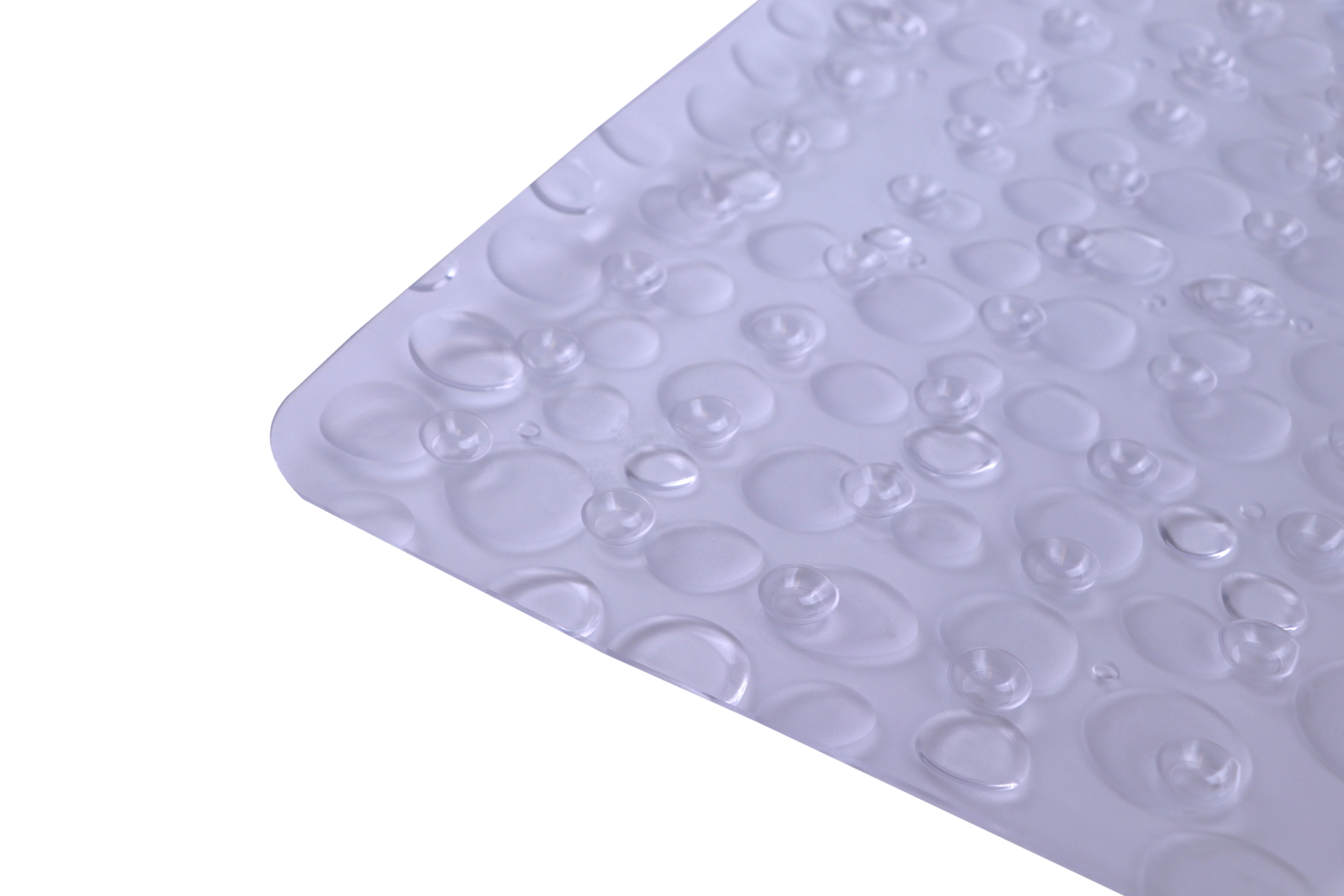 Mainstays Droplets Vinyl Bathtub Mat, Clear, 17" x 36"