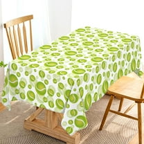 Tennis Ball Tablecloth Tennis Sports Themed Birthday Party Decoration Kitchen Dining Room Home Decor-60×84 inch