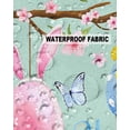 thumbnail image 5 of Pack of 2 Outdoor Pillow Covers, Happy Easter Spring Color Eggs with Flowers Blue Waterproof Square Throw Pillowcase Cushion Decorative Pillow Covers for Couch Patio Tent, 16x16 in, 5 of 6
