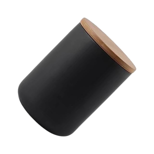 Monstrate Tarro de almacenamiento con tapa de cerámica de calidad alimentaria, anillo de sellado, tanque de cocina duradero a prueba de Organizadores de utensilios de cocina negro