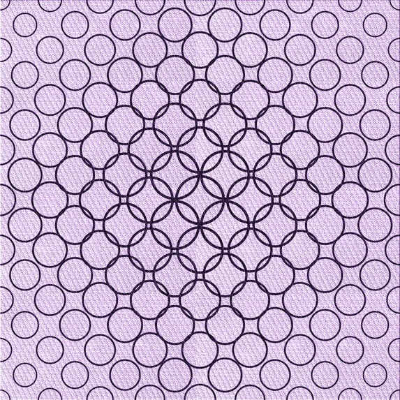 Ahgly Company Machine Washable Indoor Square Transitional Rich Lilac Purple Area Rugs, 5' Square