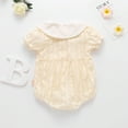thumbnail image 6 of Ierhent Baby Girls' Clothing Baby Girls Floral Ruffle Romper Long Sleeve Bodysuit(Beige,73), 6 of 6