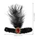 thumbnail image 3 of Diadema estilo años 20 estilo charlestón con plumas y lentejuelas, accesorio para el pelo del Gran Gatsby, accesorio para disfraz de los años 20, color rojo, 3 of 7