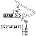 thumbnail image 2 of Febest FRONT STABILIZER BAR BUSHING D24 # SZSB-010 OEM 42431-70C00, 2 of 2