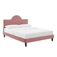 thumbnail image 2 of Modway Soleil Performance Velvet King Bed in Dusty Rose, 2 of 10