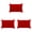 3 Pack Watermelon Red, variant on Ultralight Inflatable Pillow,13.6*9.5in Small Squared Flocked Fabric Air Pillow for Beach Hiking,Camping,Traveling,Napping,Desk Rest,Neck &Lumbar Support