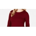 thumbnail image 2 of Charter Club Women's Cotton Lace Trim Top Red Size Petite Medium, 2 of 3