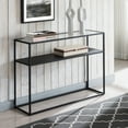 thumbnail image 2 of Evelyn&Zoe Nellie 42" Wide Rectangular Console Table with Metal Shelf, Blackened Bronze, 2 of 6