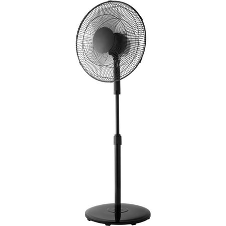 Mainstays 16" Stand Fan, Black Image 1 of 2