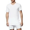 thumbnail image 2 of Men's Lacoste White Essentials 3-Pack V-Neck T-Shirts - S, 2 of 4