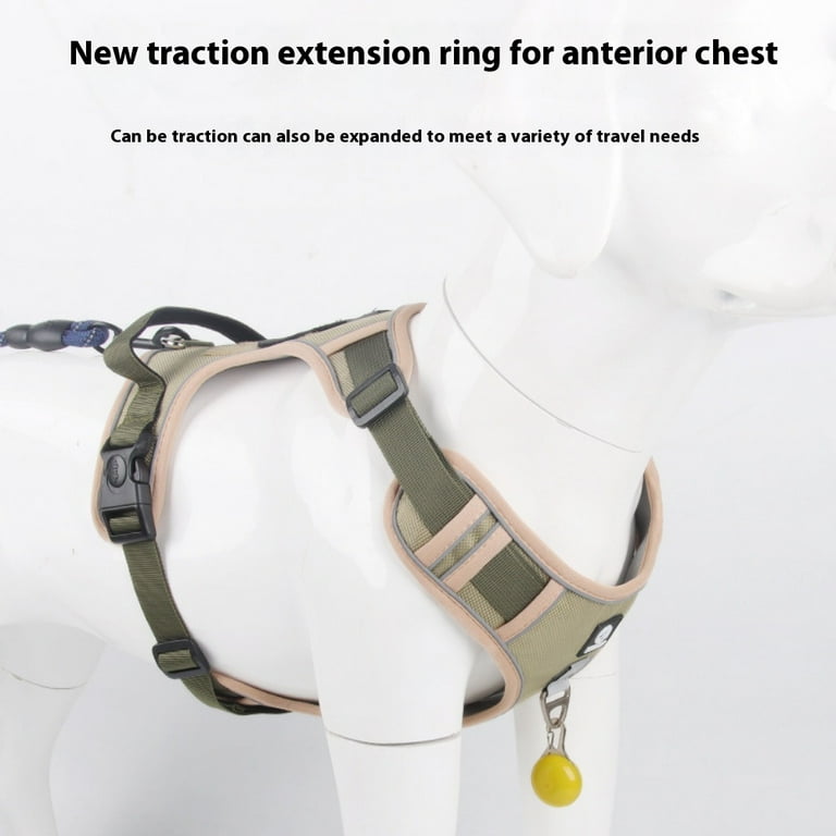 DO&G No-Pull Dog Harness – Adjustable Nylon Vest With Reflective Strips (S, M, L, XL)
