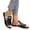 Black, variant on Women's Slip-On Flat Sandals Comfortable Dressy & Casual 2026 Round-Toe Slides for Beach Travel & Everyday Walking Shoes Dark Blue 8 Wide