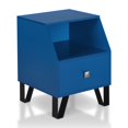 thumbnail image 5 of Furniture of America Jilah Table d'Appoint de Rangement en Bois Moderne, Bleu (Ensemble de 1), 5 of 5