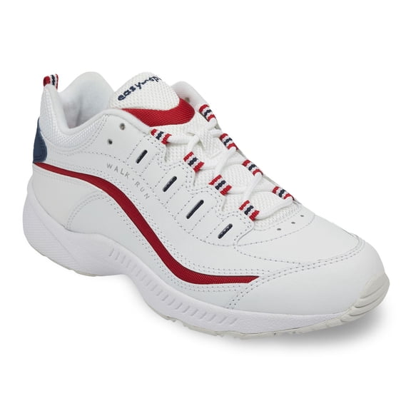 Easy Spirit Romy Women's Classic Walking Sneakers Color: White Red Size: 6 N