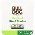 thumbnail image 3 of Bulldog Skincare For Men, Original Steel Blades Refill, Four 5-Blade Cartridges Pack of 2, 3 of 3