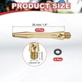 thumbnail image 2 of Uxcell Aluminum Dart Shafts , 2BA Thread Dart Stems Replacement Accessories with Rubber Rings for Steel Tip Copper Tone 35mm, 2 of 5