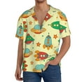 thumbnail image 2 of Disketp Men's Hawaiian Colorful Outer Space Print Shirts Button Down Holiday Beach Shirts-Small, 2 of 5