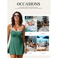 thumbnail image 5 of SHEWIN Women's One Piece Swimsuits Skirt Bathing Suit Tummy Control Swim Dress with Pockets Green S, 5 of 10