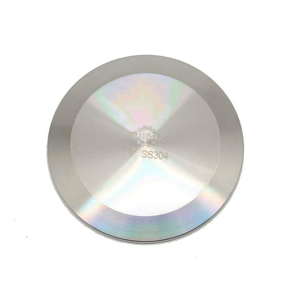 QiiMii SS304 2.5" Stainless Steel Sanitary Tri Clamp Clover Solid End Cap, 1 pack