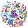 thumbnail image 1 of 35pcs-50pcs Cartoon Animal Stickers Ocean Stickers Cute Aquatic Stickers Funny Decals for Suitcase Fridge, 1 of 5