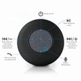 thumbnail image 3 of Waterproof Bluetooth Shower Speaker with Suction Cup and Build-in Mic Speakerphone, 3 of 6