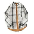 thumbnail image 2 of purcolt Men's Plus Size Plush Thick Warm Plaid Shirts Fall Winter Long Sleeve Button Down Fleece Lined Plaid Flannel Jacket Casual Coat Outerwear with Pockets, 2 of 5