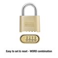 thumbnail image 2 of Padlock Master Lock 175DWD Configura tu propia combinación de letras, 2 of 5