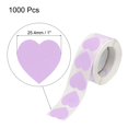 thumbnail image 2 of Uxcell Heart Shaped Sticker 1 Inch Self Adhesive Love Sticker Label for Valentine Day, Light Purple 1000 Pcs, 2 of 6