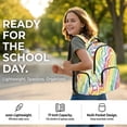 thumbnail image 4 of Garronmavis Multicolor Rainbow Zebra Stripe Casual Backpack Kit, 17 Inch Vibrant Animal Print Kids School Bag Set with Thermal Lunch Box, Pen Case and Water Bottle Holder, 4 of 7