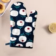 thumbnail image 4 of dajkiuy 1 Pair Heat Resistant Oven Mitts Insulated Baking Gloves for Kitchen and Microwave Cute Safe and Comfortable for Cooking and Baking (Blue), 4 of 6