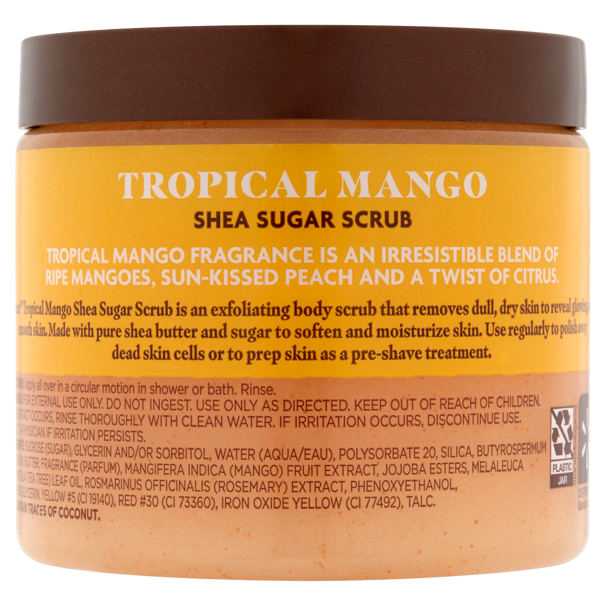 Equate Shea Sugar Scrub Tropical Mango, 18 oz