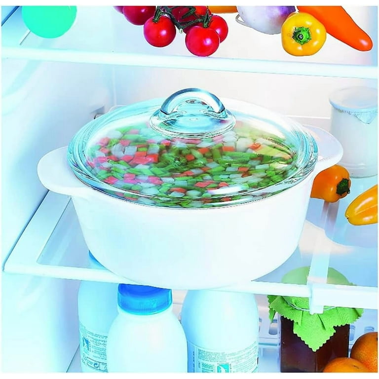 Luminarc Vitroflam White Round Ceramic Glass Casserole With Lid, 5