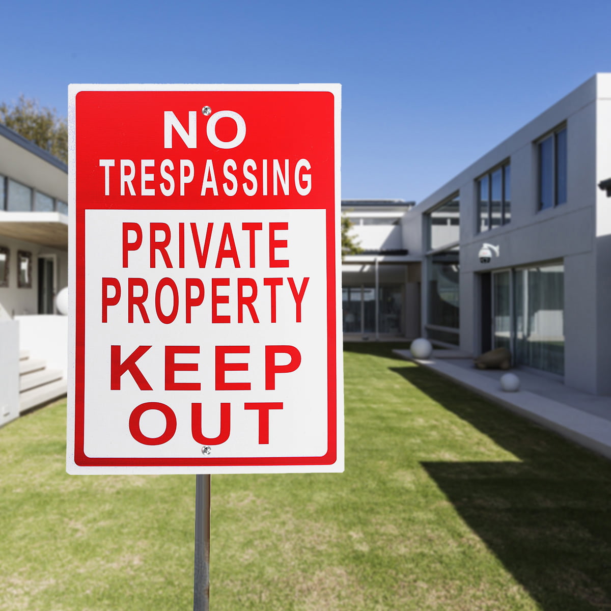 8"x12" Metal No Trespassing Private Property Keep Out Do